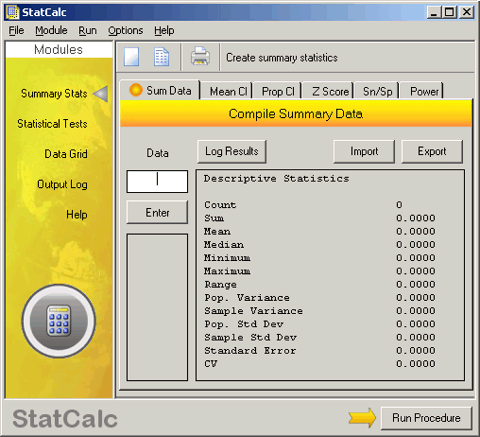 StatCalc Screenshot