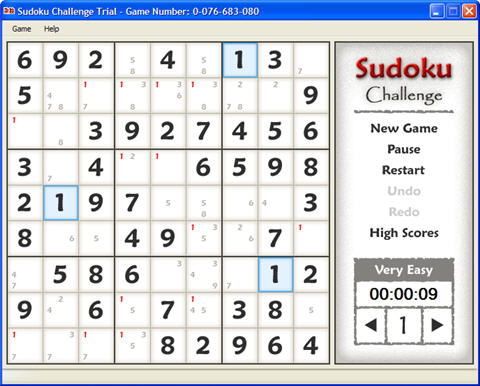 Sudoku Challenge Screenshot