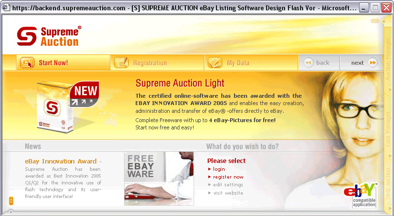 SUPREME AUCTION 2.1.1 for eBay Screenshot