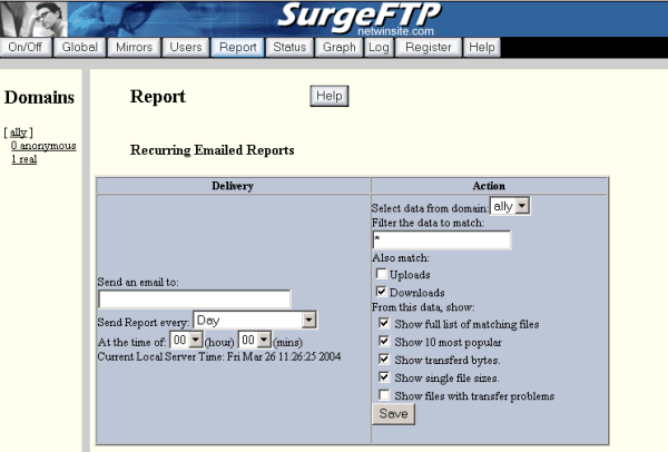 SurgeFTP  Server Screenshot