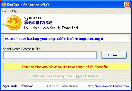 SysTools Securase Screenshot