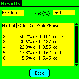 Texas Hold'em Calculator for Palm OS Screenshot