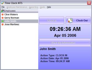 Time Clock MTS Screenshot