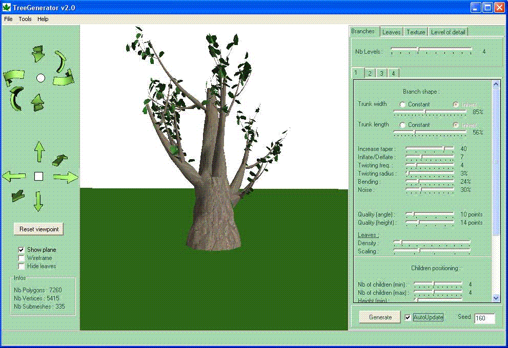 Tree Generator Screenshot