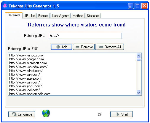 Referrer url. Text Generator from Thousand photos.