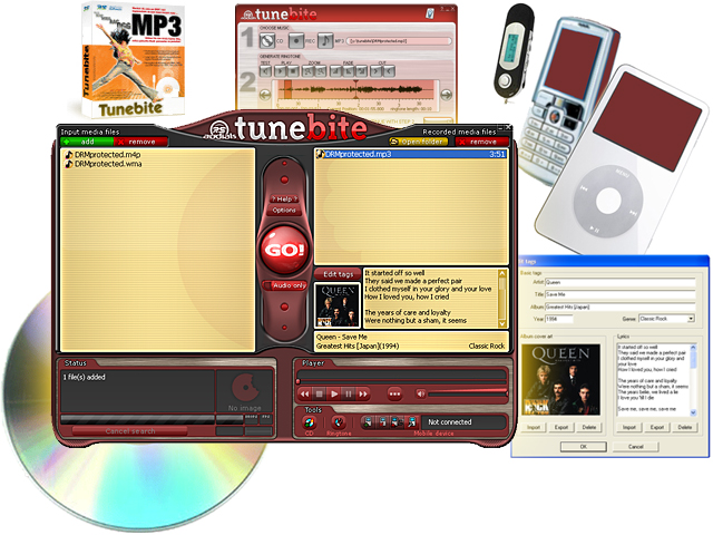 TUNEBITE Music & Audiobook DRM converter Screenshot
