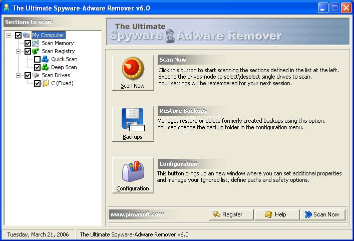 Ultimate Spyware Adware Remover Screenshot