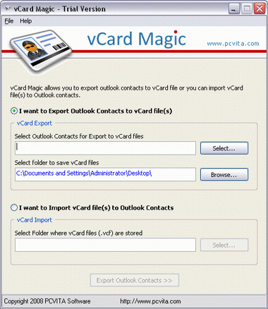 vCard Magic Screenshot