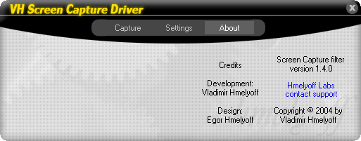 VH Screen Capture Driver Screenshot