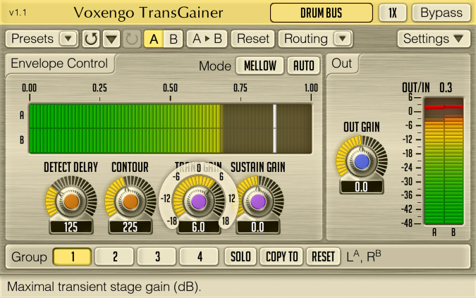 Voxengo TransGainer Screenshot