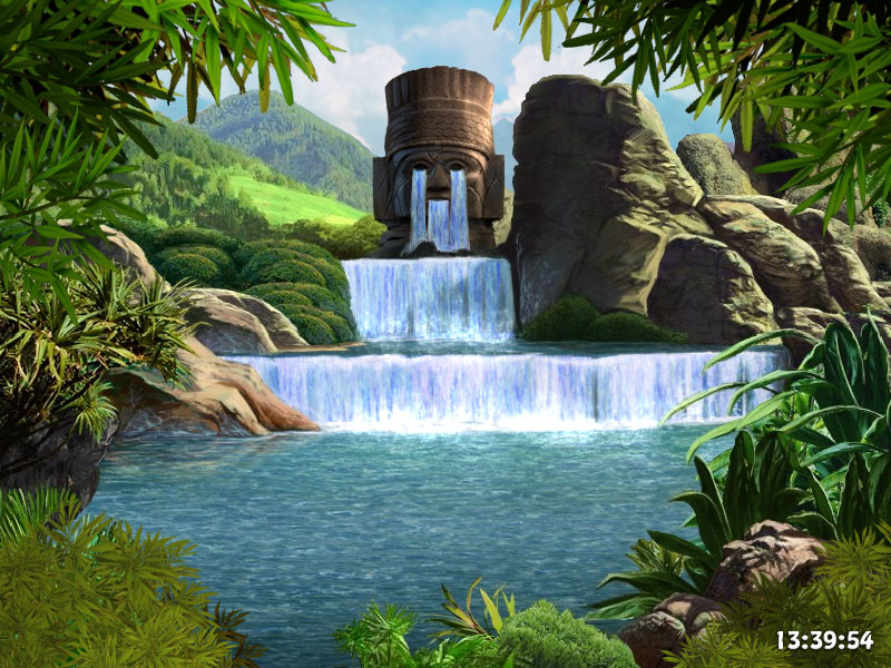 Waterfalls and Ancient Gods screensaver Screenshot