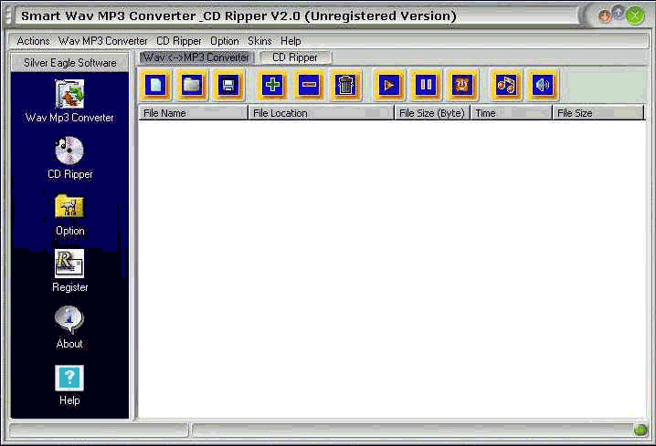 Wav to MP3 Converter & CD Ripper Screenshot
