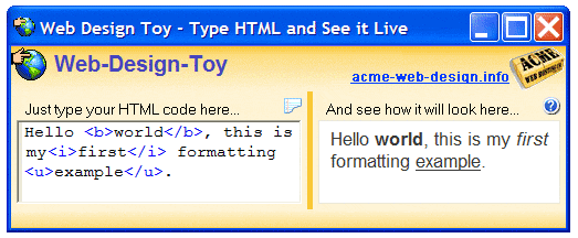 Web-Design-Toy Screenshot