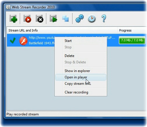 Web Stream Recorder Screenshot