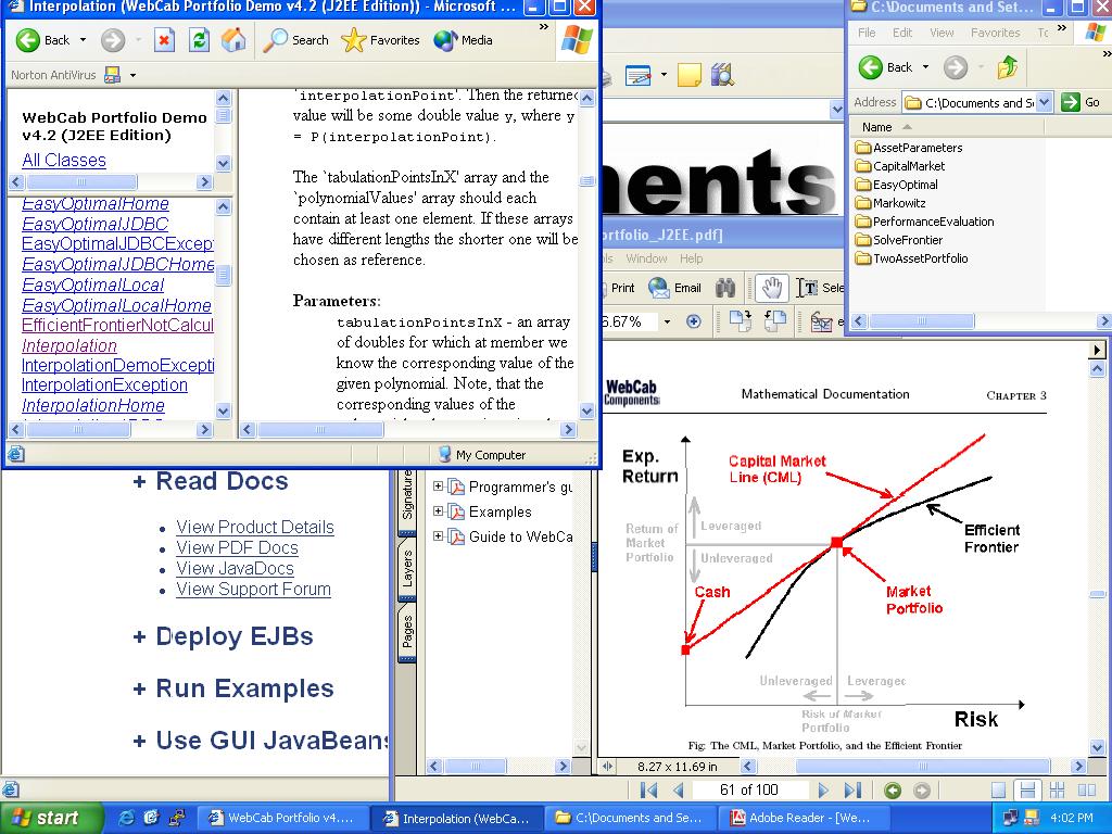 WebCab Portfolio (J2EE Edition) Screenshot