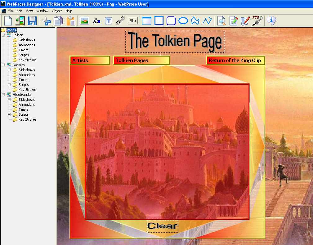 Webprose Designer Screenshot
