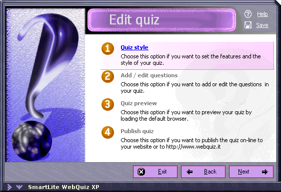 WebQuiz XP Screenshot