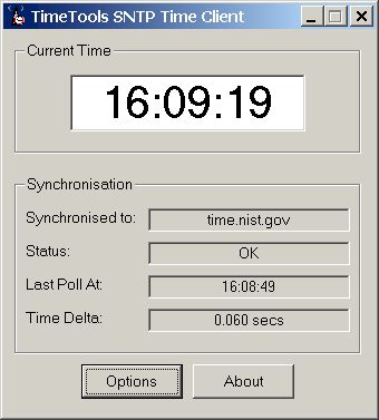 Windows NTP Time Server Client Screenshot
