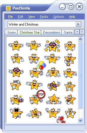 Winter and Christmas Smiley Collection for PostSmile Screenshot