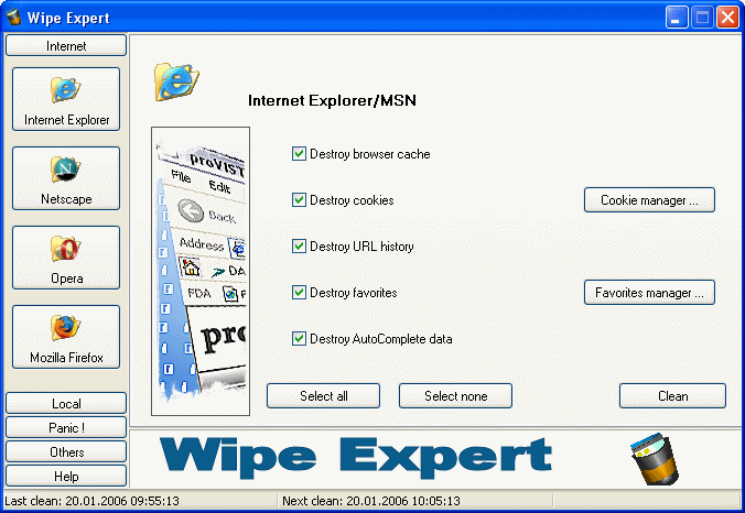 Wipe Expert Screenshot
