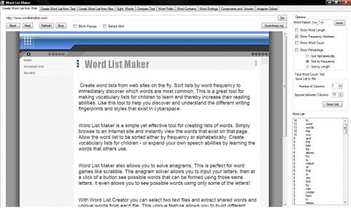 Word List Maker Screenshot
