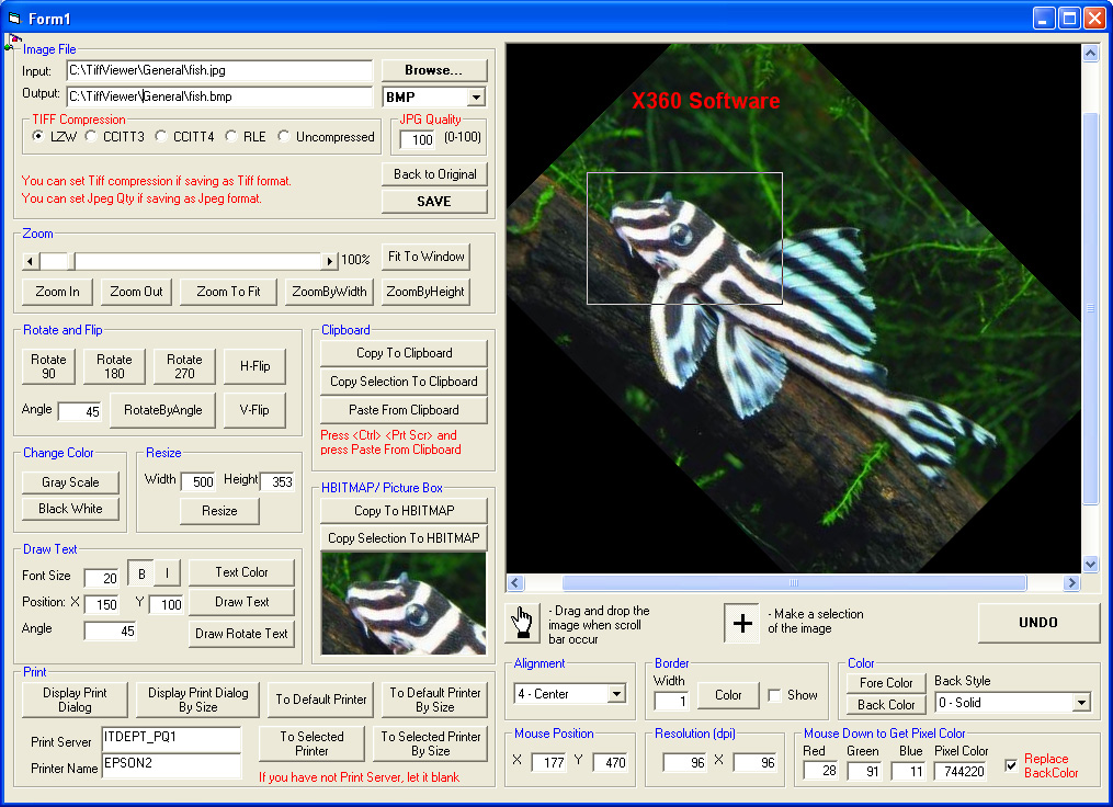 x360soft - Image Viewer ActiveX OCX Screenshot