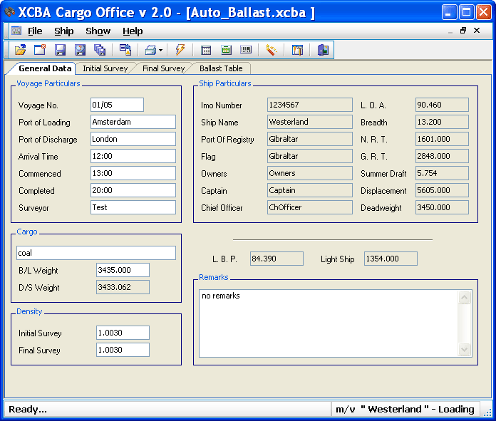 XCBA Cargo Office Screenshot
