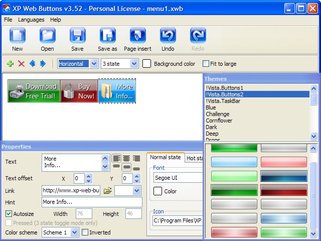 XP Web Buttons Screenshot