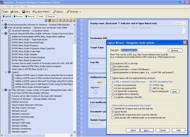Xtreeme SiteXpert Professional Edition Screenshot
