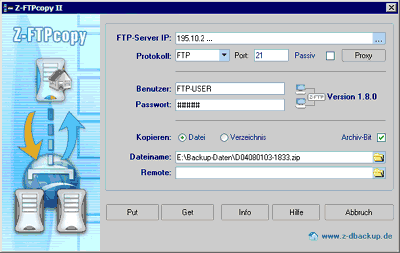 Z-FTPcoppyII Screenshot