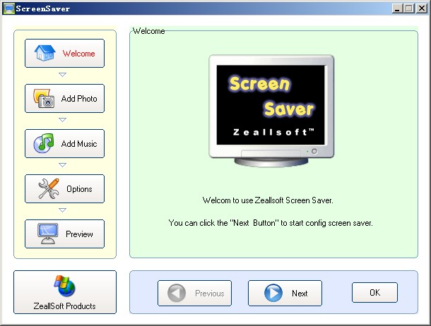 Zeallsoft Screen Saver Screenshot
