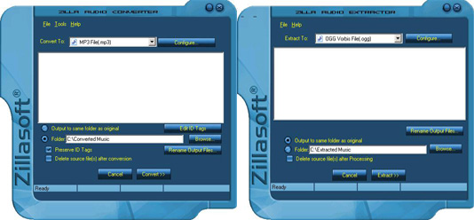 Zilla Free Audio Converter-Extractor Screenshot